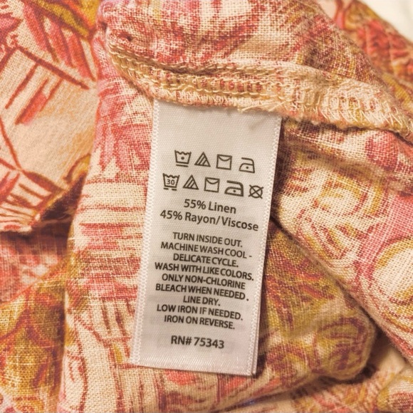 JOIE FLORAL LINEN HI LOW SLEEVELESS TOP SIZE LARGE - Picture 8 of 9